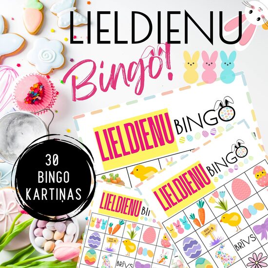 Spēle "Lieldienu Bingo", digitāls PDF fails